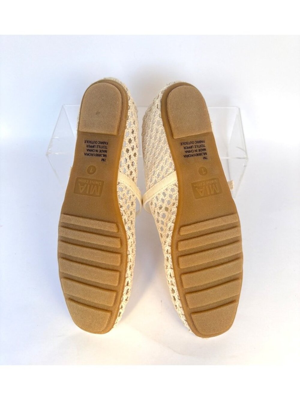 MIA Kora Mary Janes Natural Ivory Flats Size 7 - Picture 5 of 8